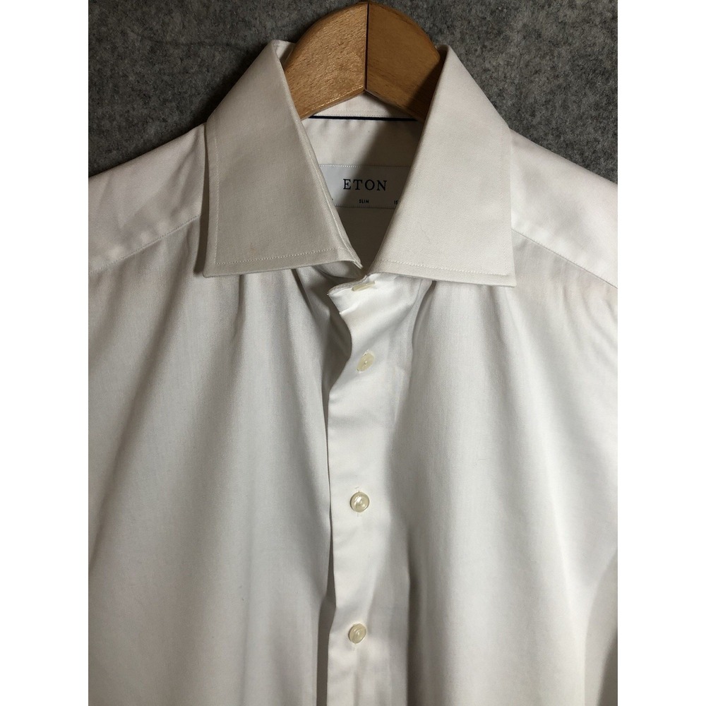 Eton Shirt Mens 15.5 Slim White Business Career Classic
